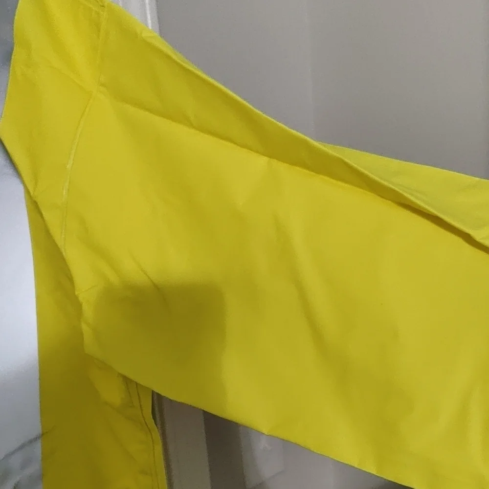 Yellow Raincoat with Reflective Stripes